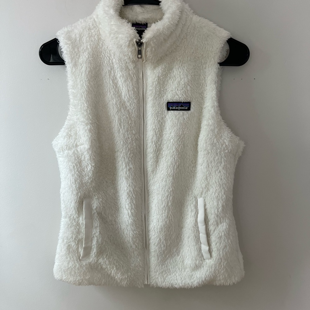 Patagonia white fleece vest